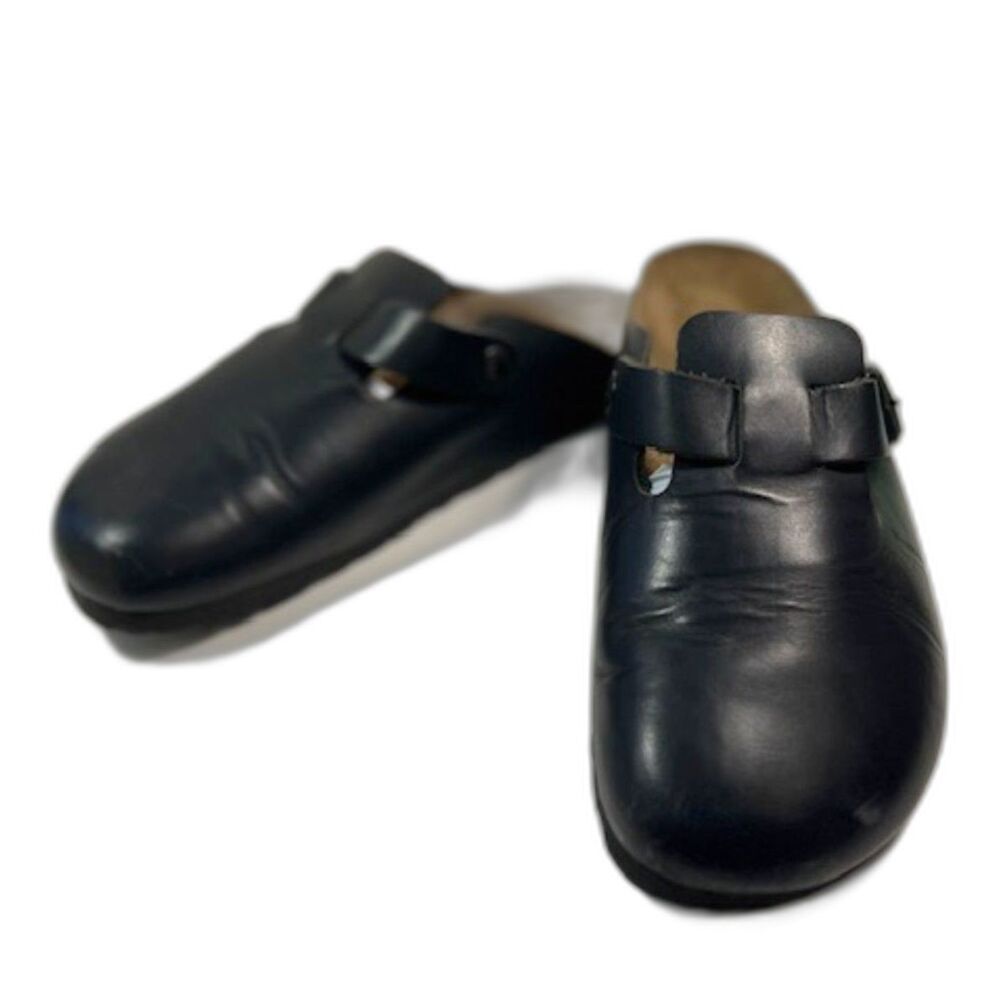 Birkenstock Wonen's Boston Oiled Leather Clogs Black SZ 8.-8.5 (39)